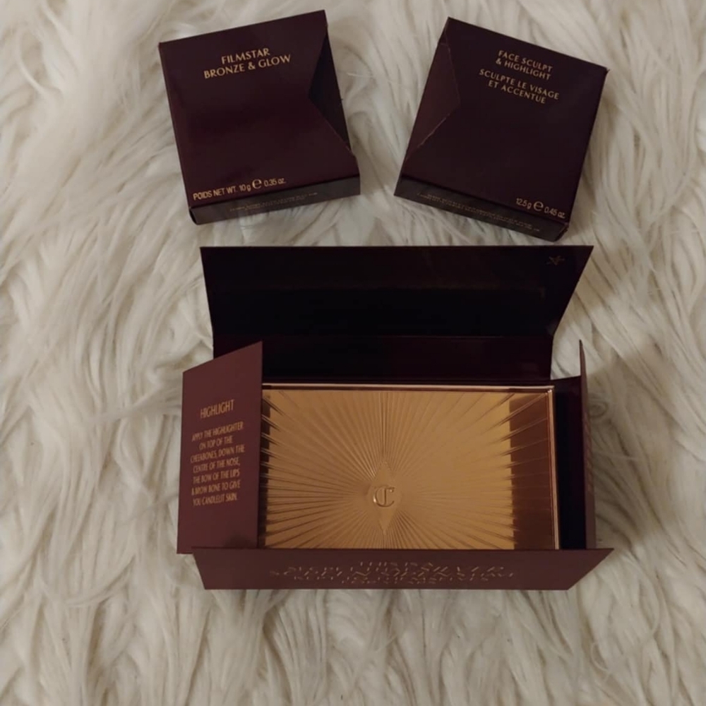 💖FIRM! NWT CHARLOTTE TILBURY FILMSTAR BRONZE & GLOW FACE SCULPT AND HIGHLIGHTER - Picture 1 of 14